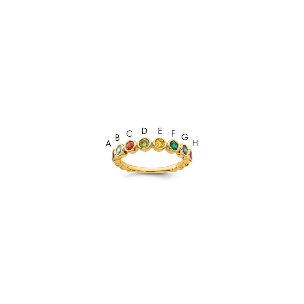 14k 8 Birthstone Mother's Ring Mounting