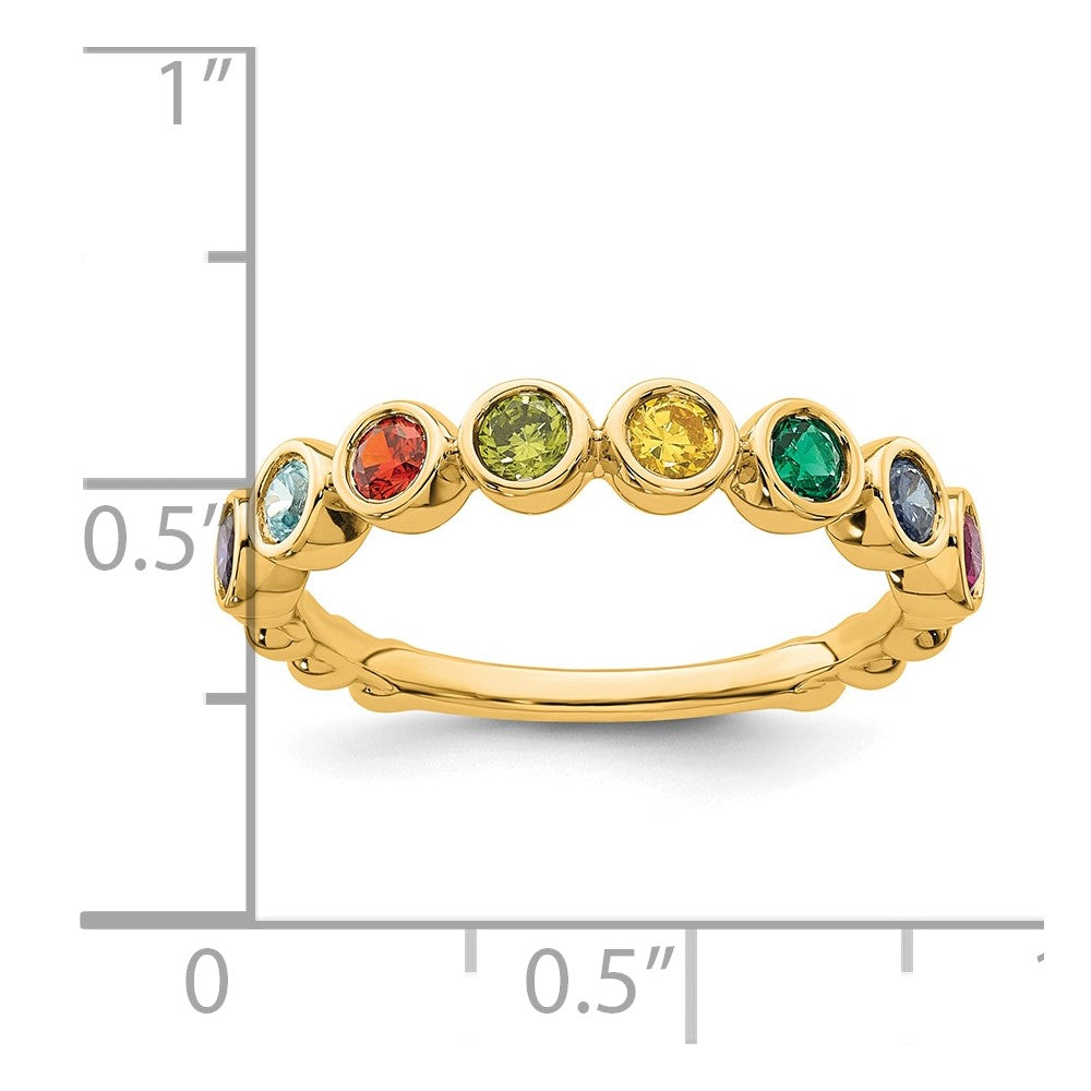 14k 8 Birthstone Mother's Ring Mounting
