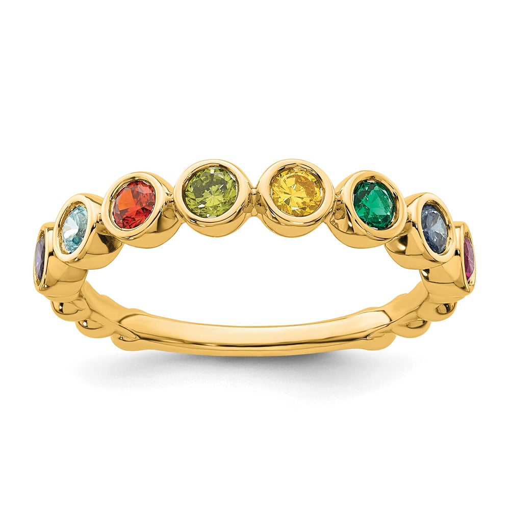 14k 8 Genuine Birthstone Mother's Ring