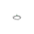 14k White Gold 1 Synthetic Birthstone with Diamond Mother's Ring