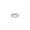 14k WG8 Birthstone and Diamond Mother's Ring Semi-mount