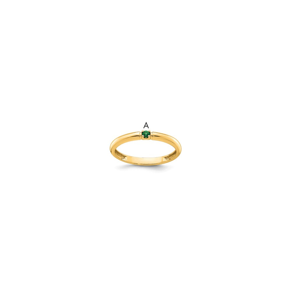 14k Yellow Gold1 Synthetic Birthstone Mother's Ring