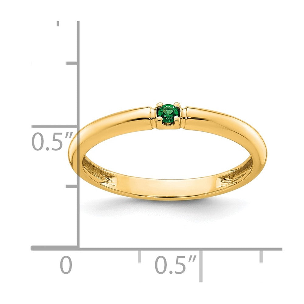 14k Yellow Gold1 Synthetic Birthstone Mother's Ring