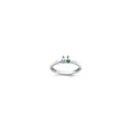14k White Gold Synthetic 2 Birthstone Mother's Ring