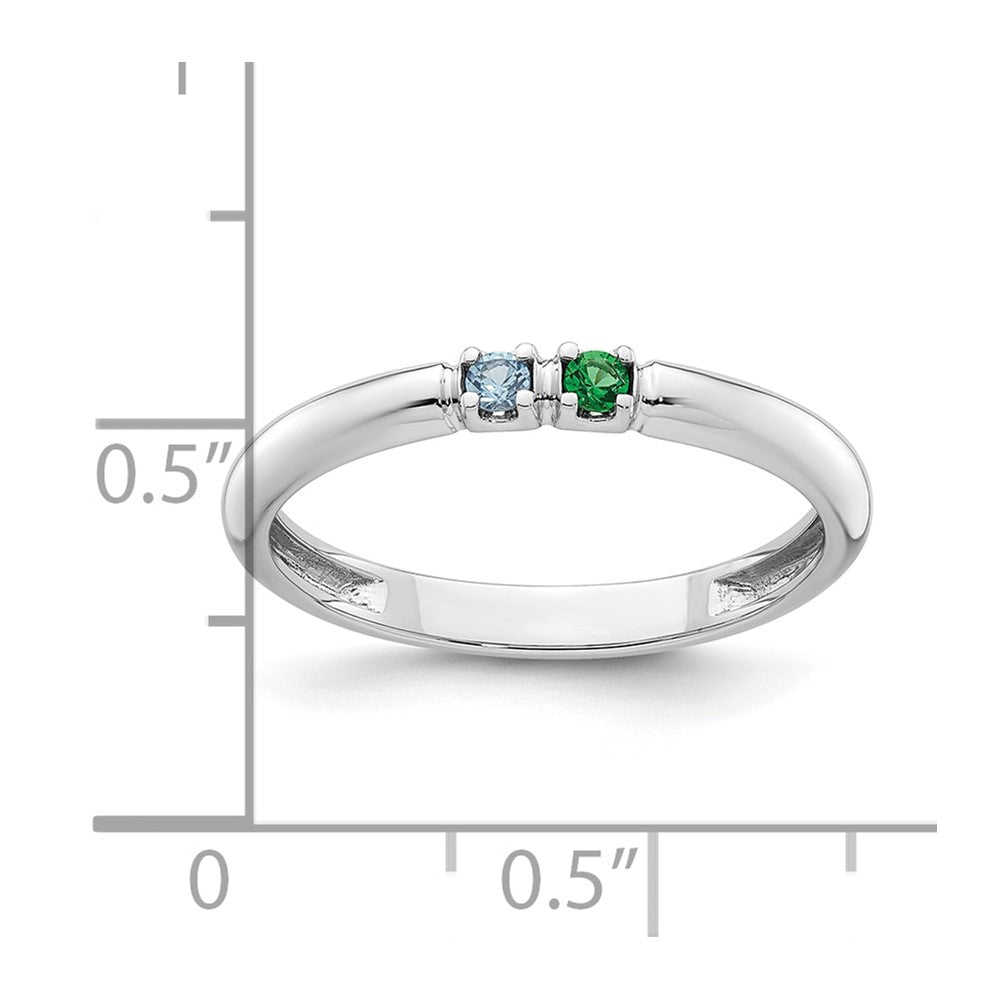 14k White Gold Mother's Ring Mounting