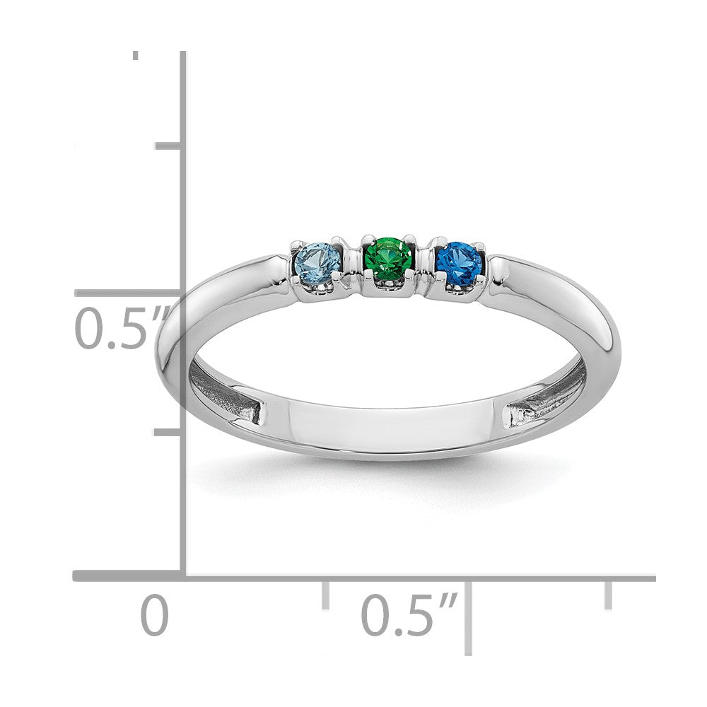 14k White Gold Mother's Ring Mounting