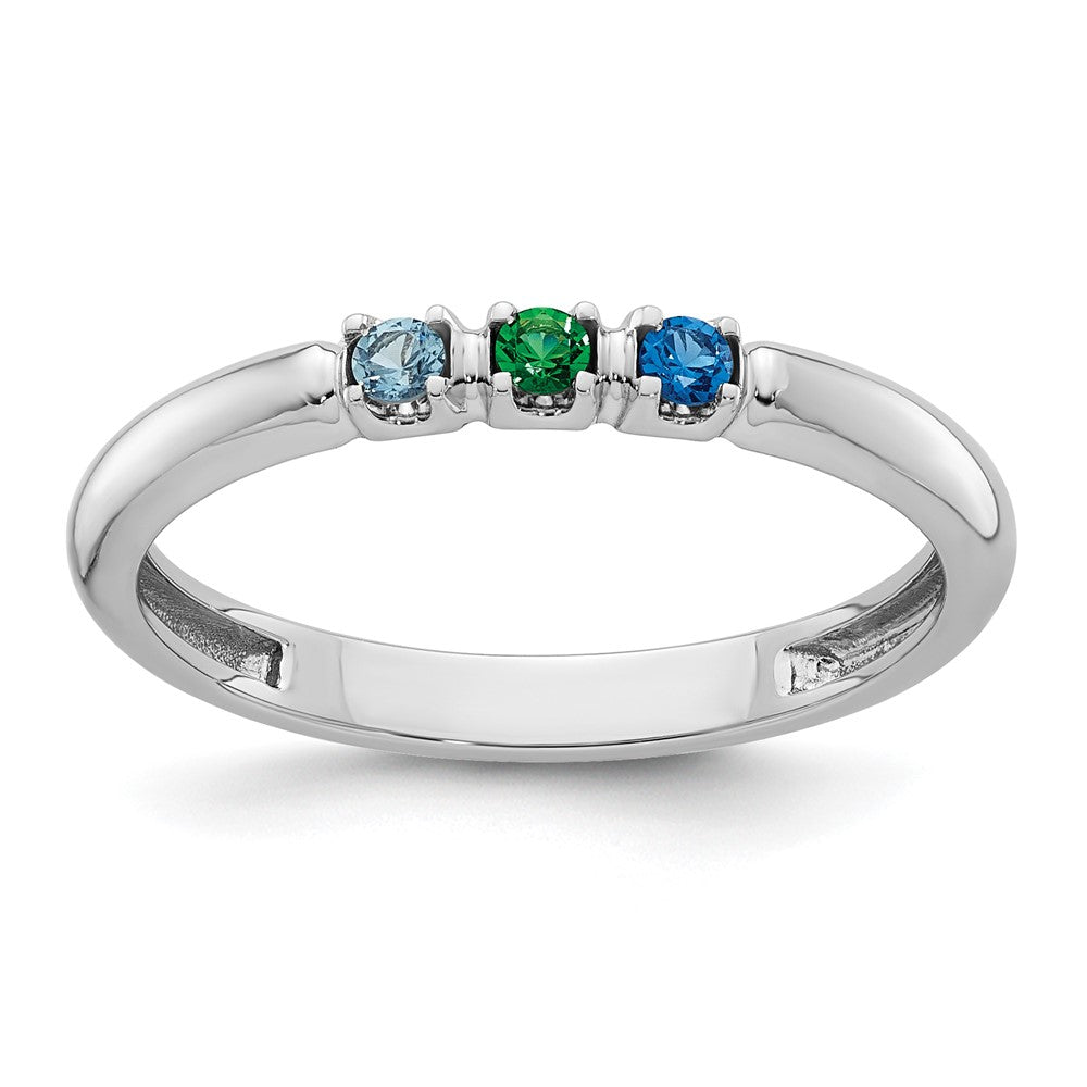 14k White Gold Mother's Ring Mounting