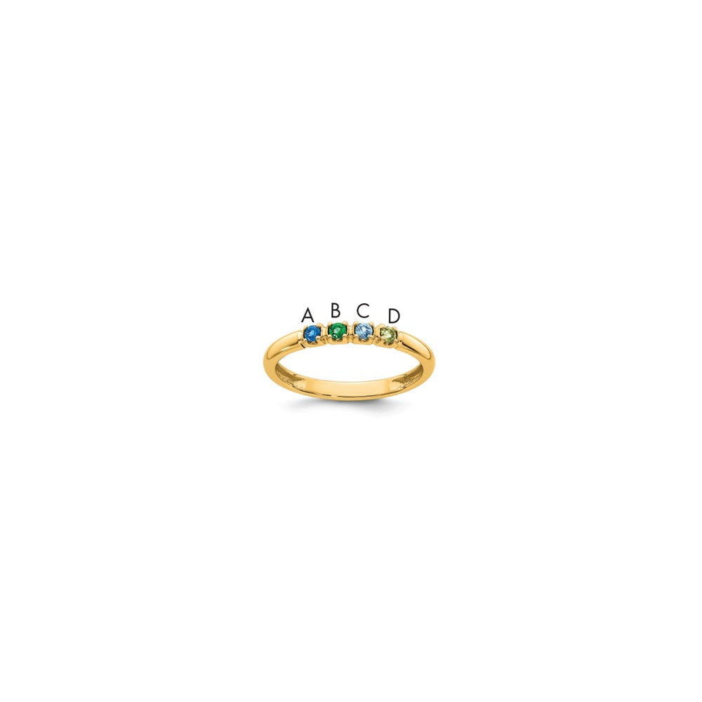 14k Yellow Gold Mother's Ring Mounting