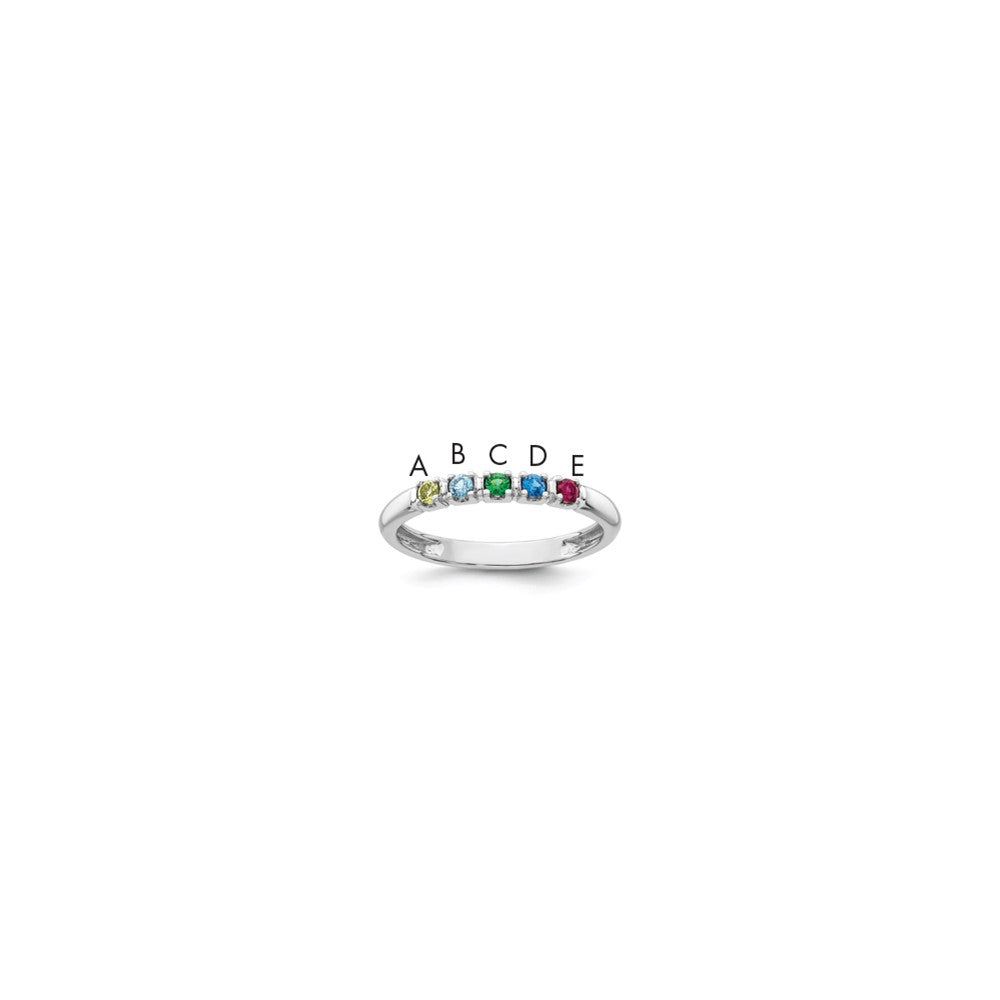 14k White gold Mother's Ring Mounting