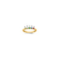 14k Yellow Gold 5 Synthetic Birthstone Mother's Ring
