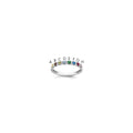 14k White Gold Synthetic 8 Birthstone Mother's Ring