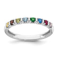 14k White Gold Mother's Ring Mounting