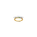 14k Yellow Gold 8 Synthetic Birthstone Mother's Ring