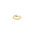 14k 1 Genuine Birthstone with Diamond Mother's Ring