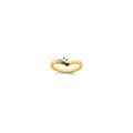 14k 2 Birthstone with Diamond Mother's Ring Mounting