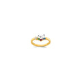 14k 4 Synthetic Birthstone with Diamond Mother's Ring