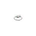 14k WG 5 Birthstone with Diamond with Mother's Ring Mounting