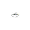 14k WG 6 Birthstone with Diamond with Mother's Ring Mounting