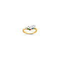 14k 6 Synthetic Birthstone with Diamond Mother's Ring