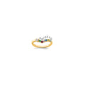 14k 7 Birthstone with Diamond Mother's Ring Mounting