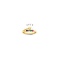 14k Heart with 4 Synthetic Birthstone Mother's Ring