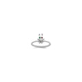 14k WG 2 Birthstone Flower w/ Diamond Mother's Ring Mounting