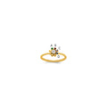 14k 4 Birthstone Flower with Diamond Mother's Ring Mounting
