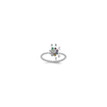 14k WG 5 Birthstone Flower w/ Diamond Mother's Ring Mounting