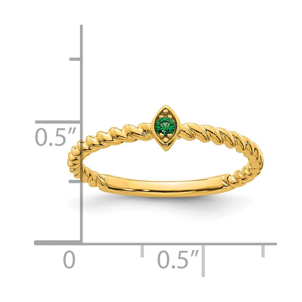 14k 1 Synthetic Birthstone Mother's Ring