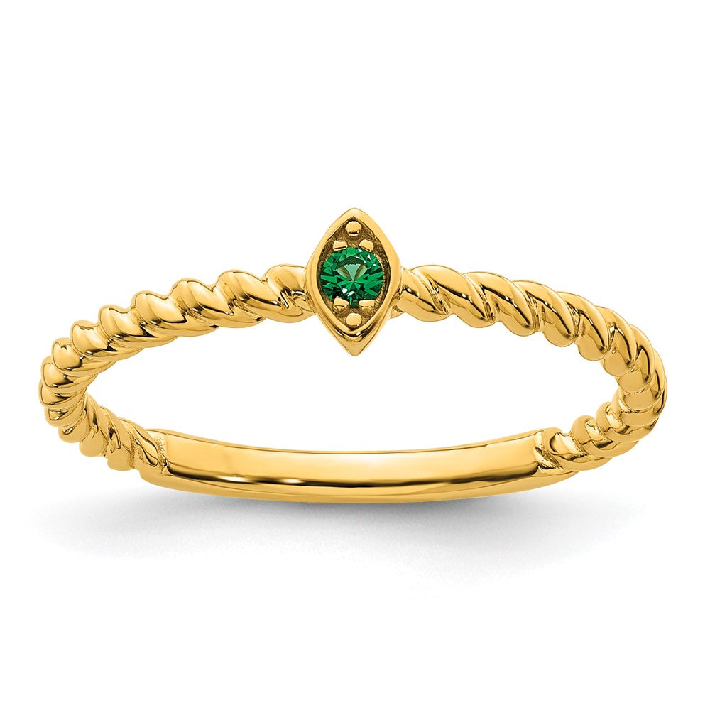 14k 1 Synthetic Birthstone Mother's Ring