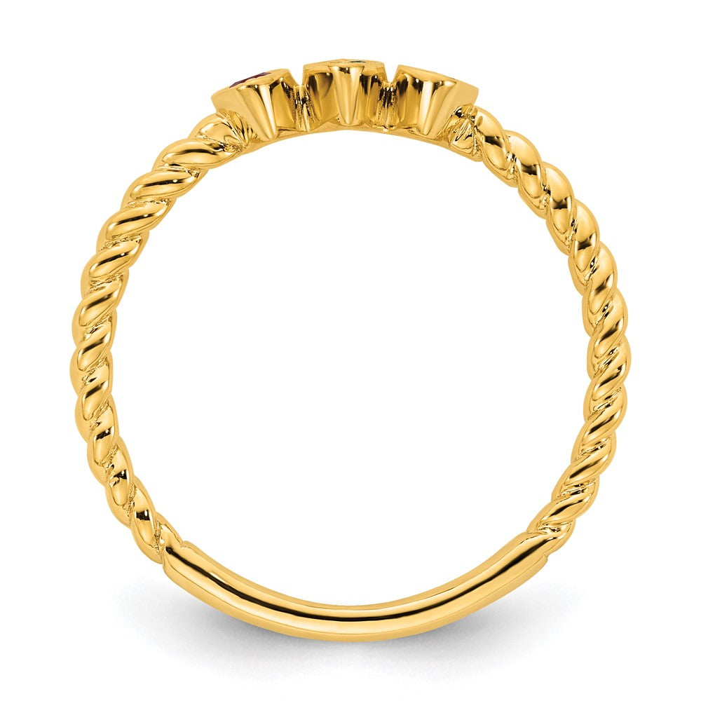14k 3 Birthstone Mother's Ring Mounting
