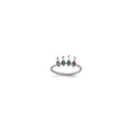 14k White Gold 4 Birthstone Mother's Ring Mounting