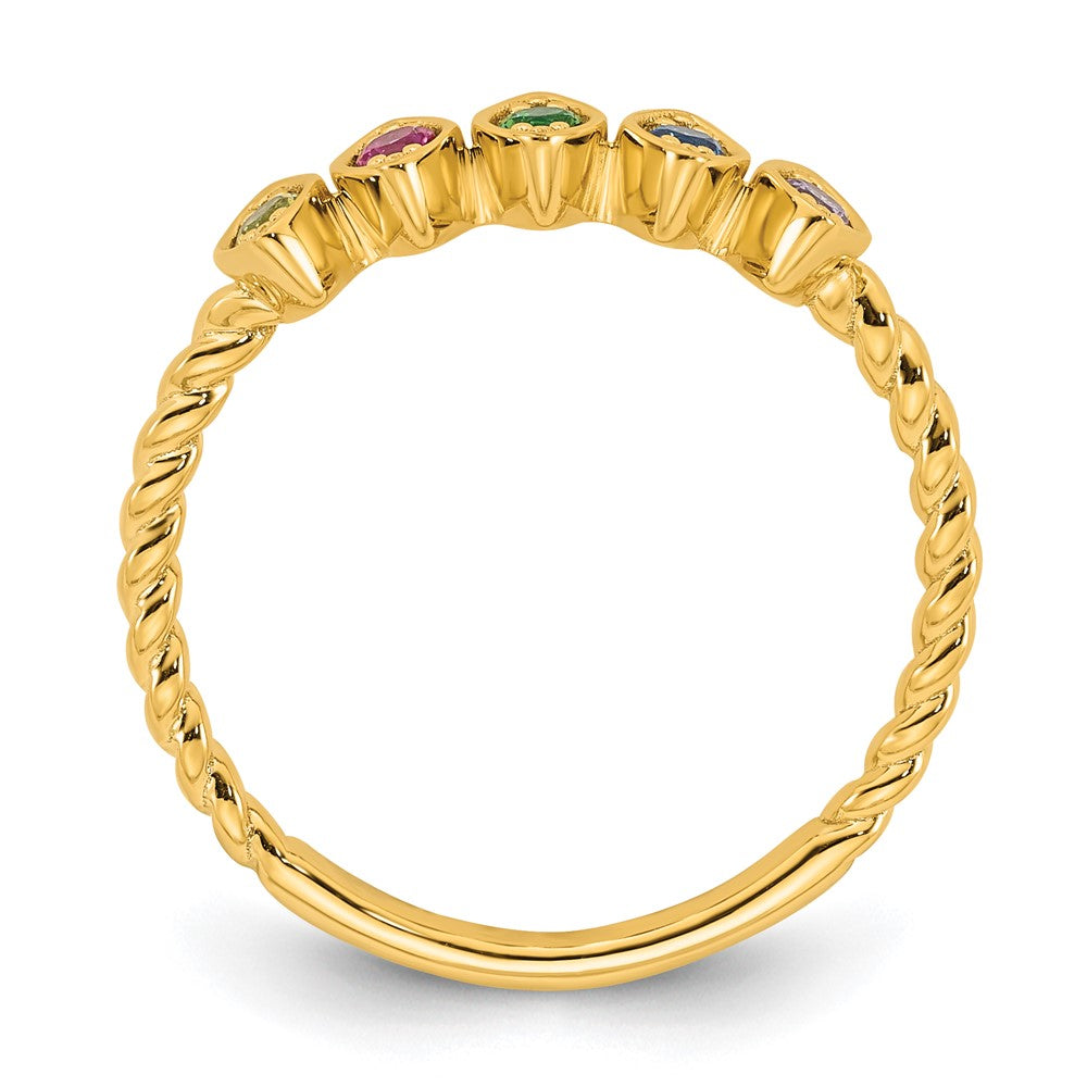 14k 5 Birthstone Mother's Ring Mounting