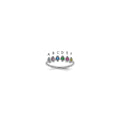 14k White Gold 6 Birthstone Mother's Ring Mounting