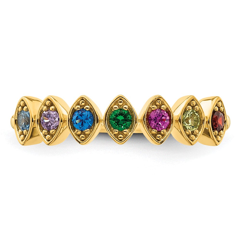 14k 7 Birthstone Mother's Ring Mounting