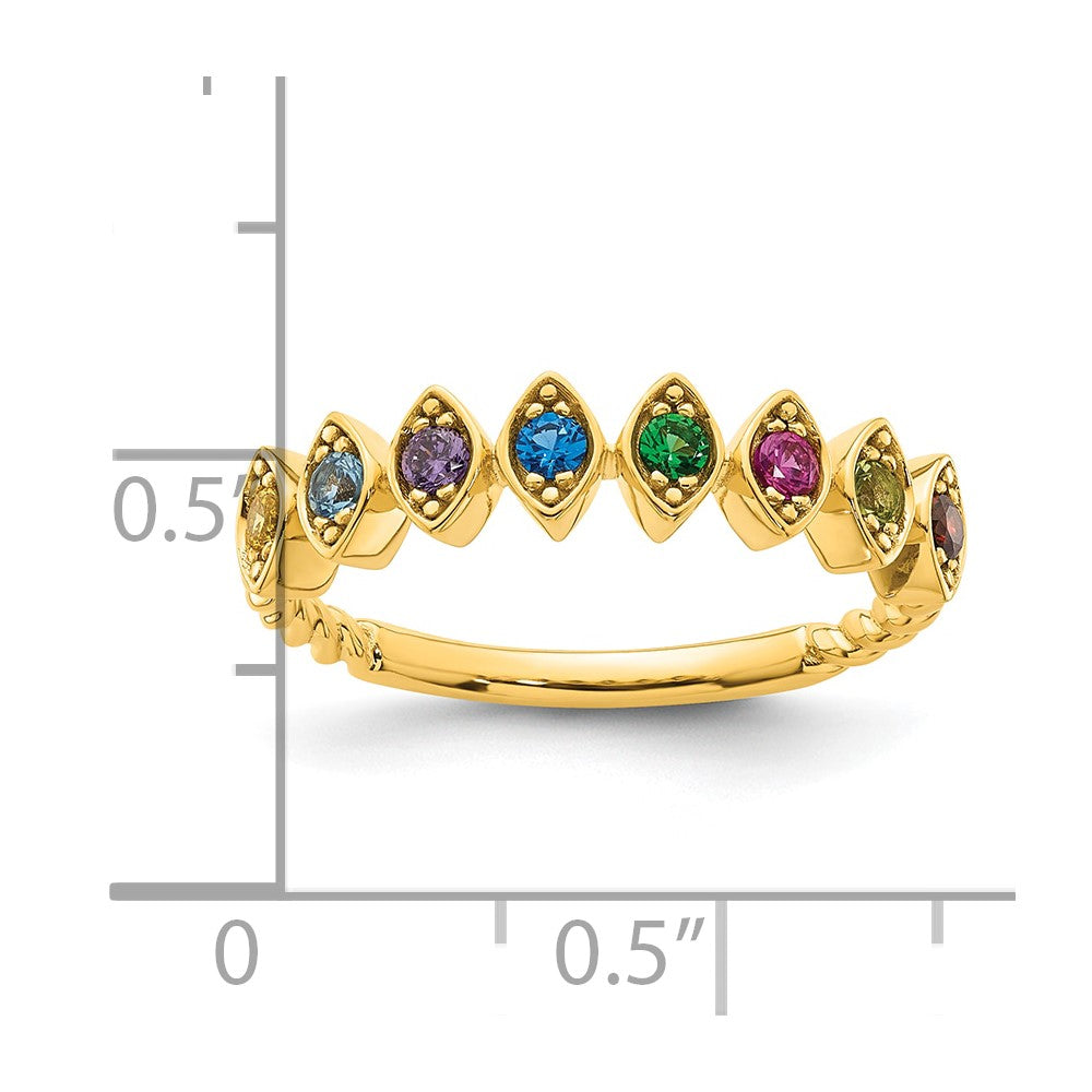 14k 8 Birthstone Mother's Ring Mounting