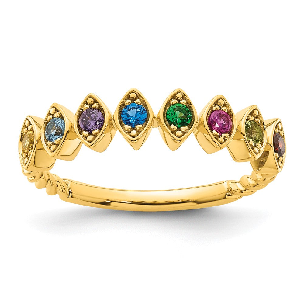 14k 8 Synthetic Birthstone Mother's Ring