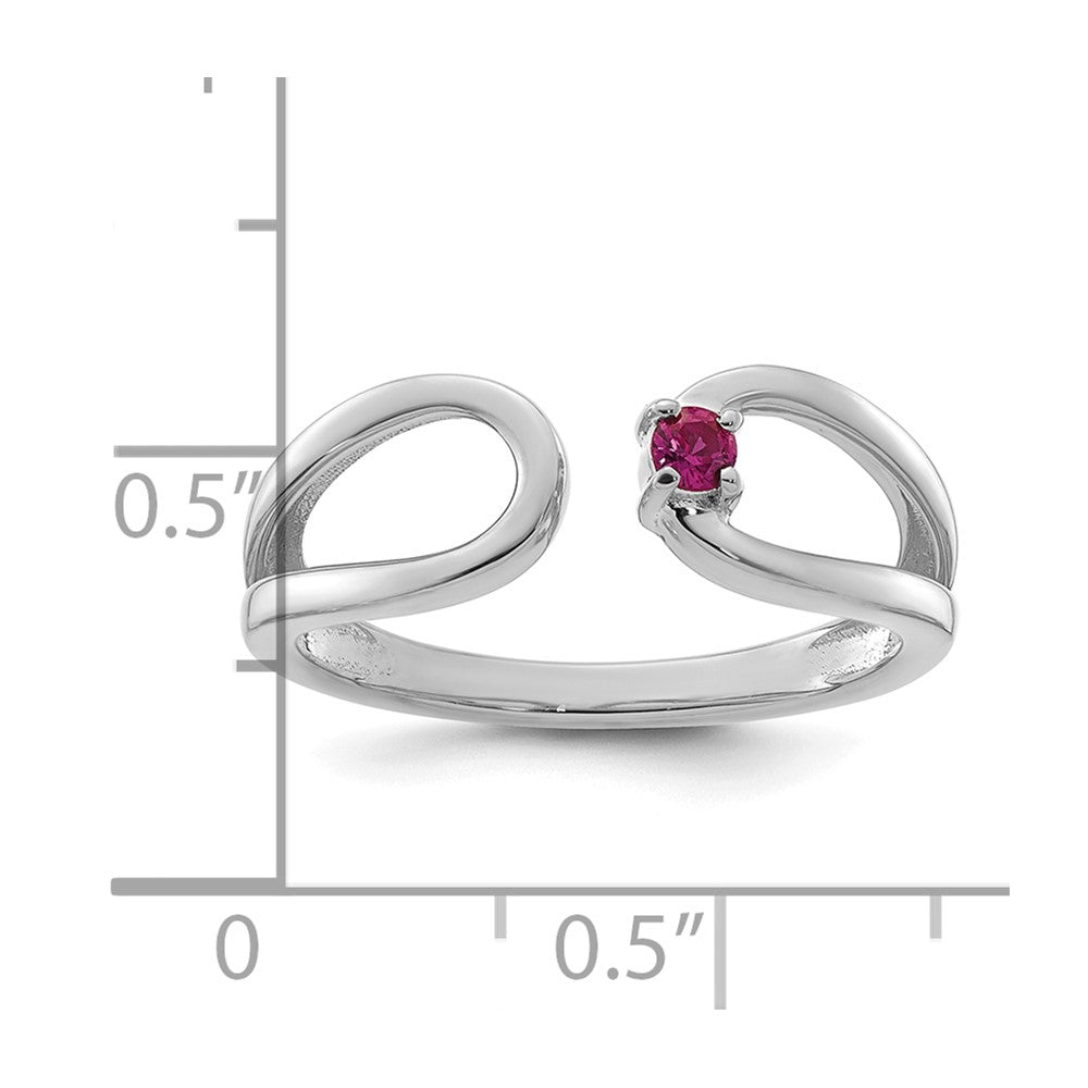 14k White Gold 1 Birthstone Mother's Wrap Ring Mounting