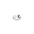 14k White Gold 4 Birthstone Mother's Wrap Ring Mounting