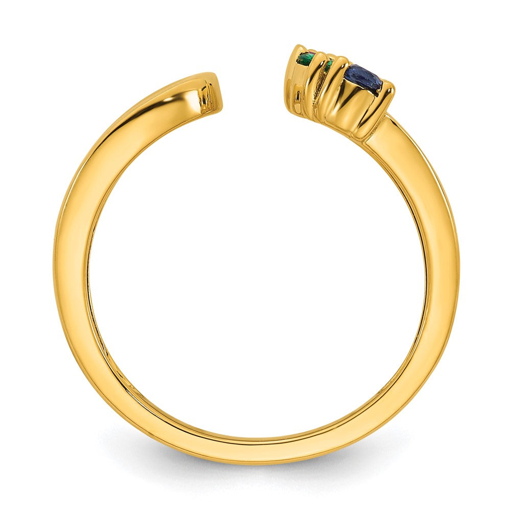 14k 4 Birthstone Mother's Wrap Ring Mounting