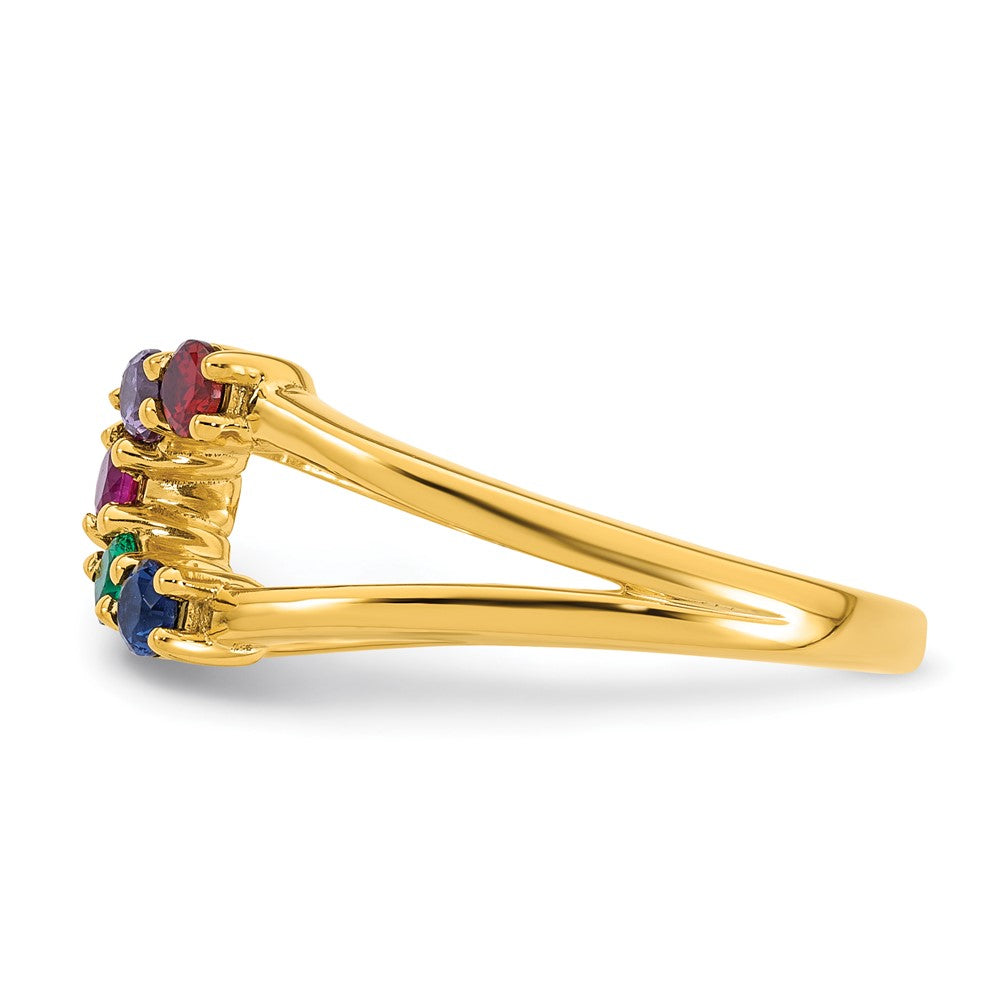 14k 5 Birthstone Wrap Mother's Ring Mounting
