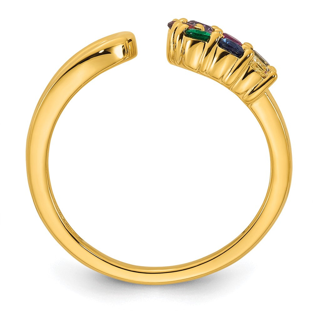 14k 7 Birthstone Wrap Mother's Ring Mounting
