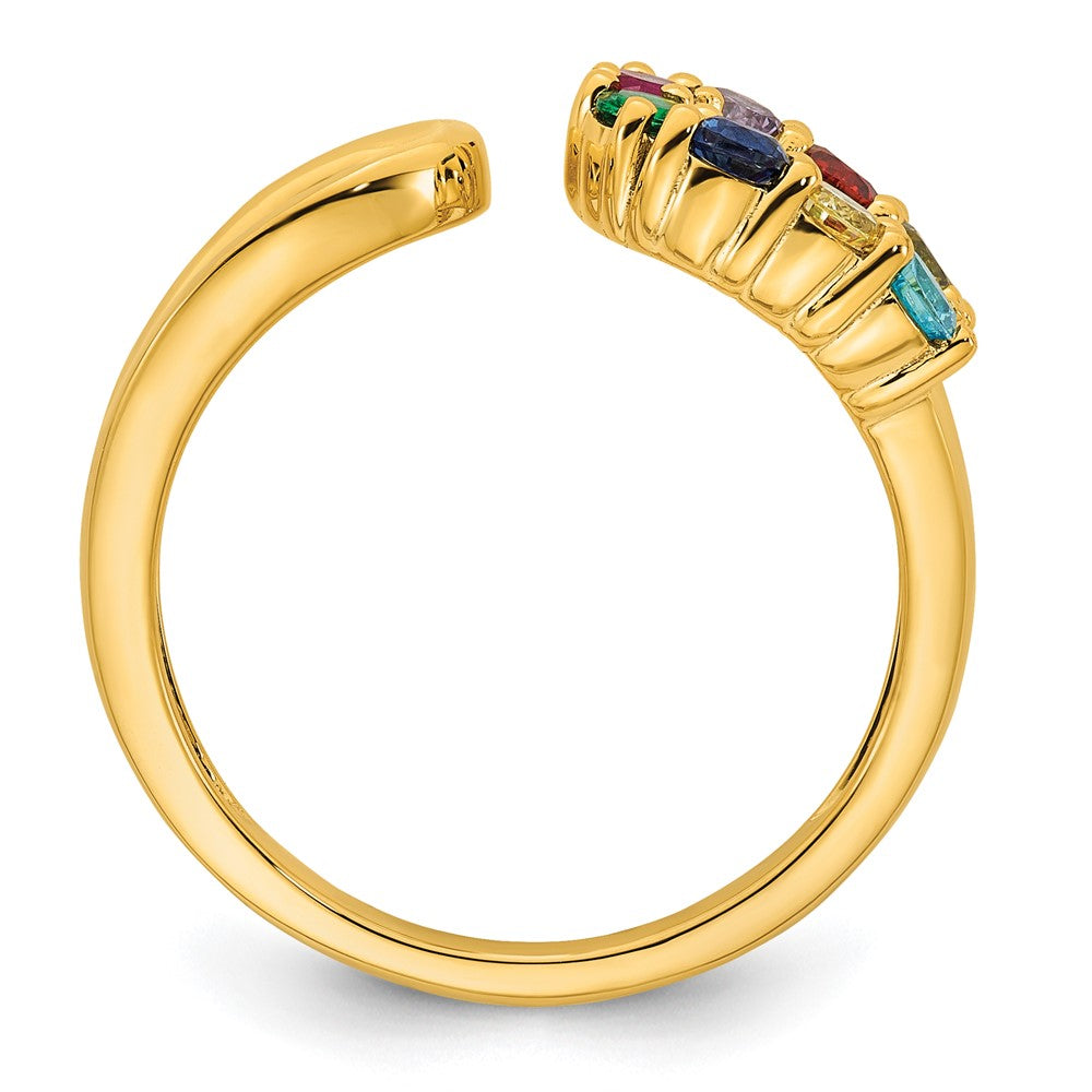 14k 8 Birthstone Wrap Mother's Ring Mounting