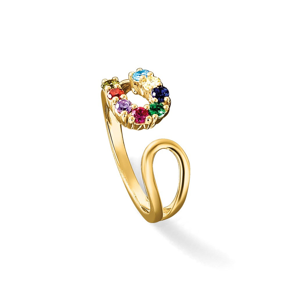 14k 8 Birthstone Wrap Mother's Ring Mounting