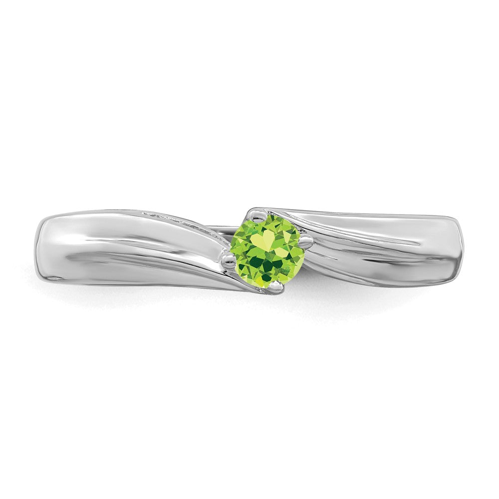 14k White Gold 3mm Synthetic Family Jewelry Ring
