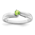 14k White Gold 3mm Synthetic Family Jewelry Ring