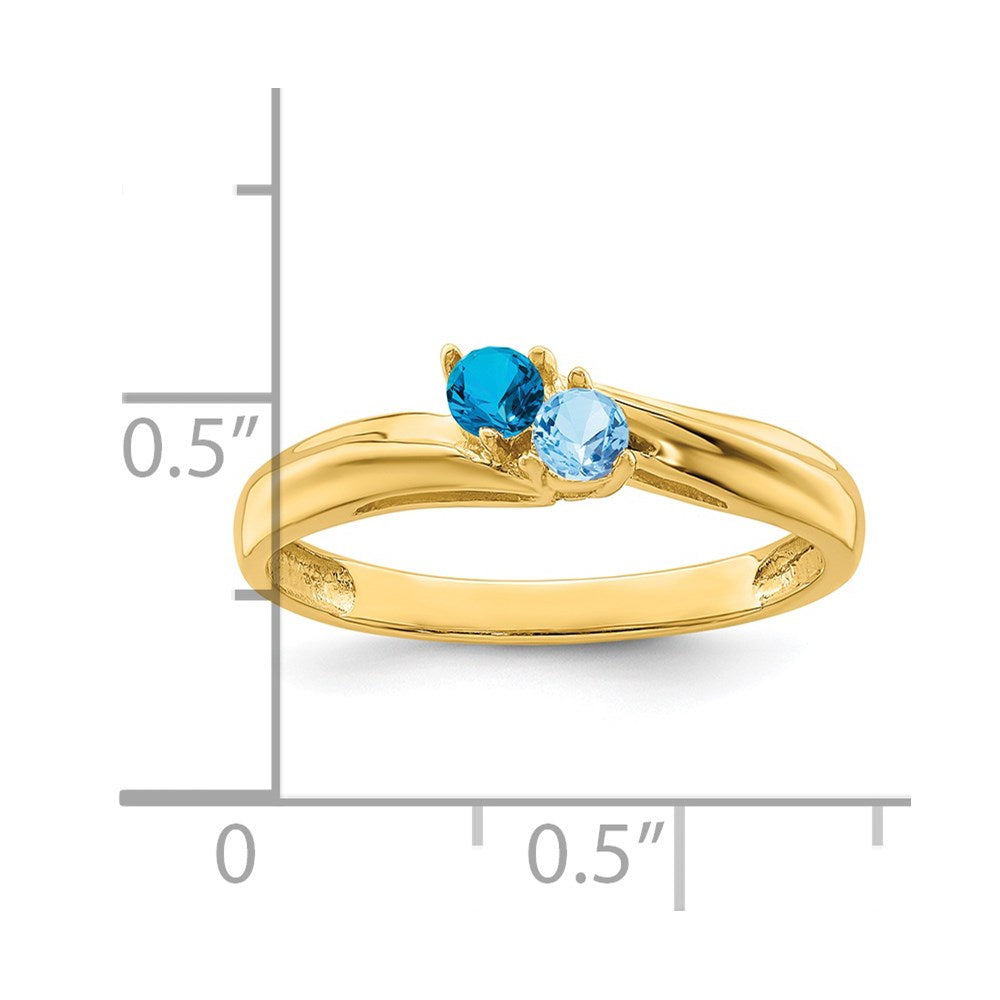 14k Synthetic Family Jewelry Ring