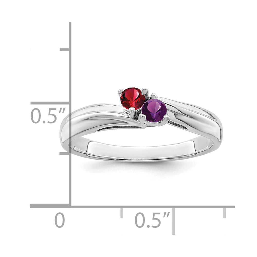 14k White Gold Family Jewelry Ring
