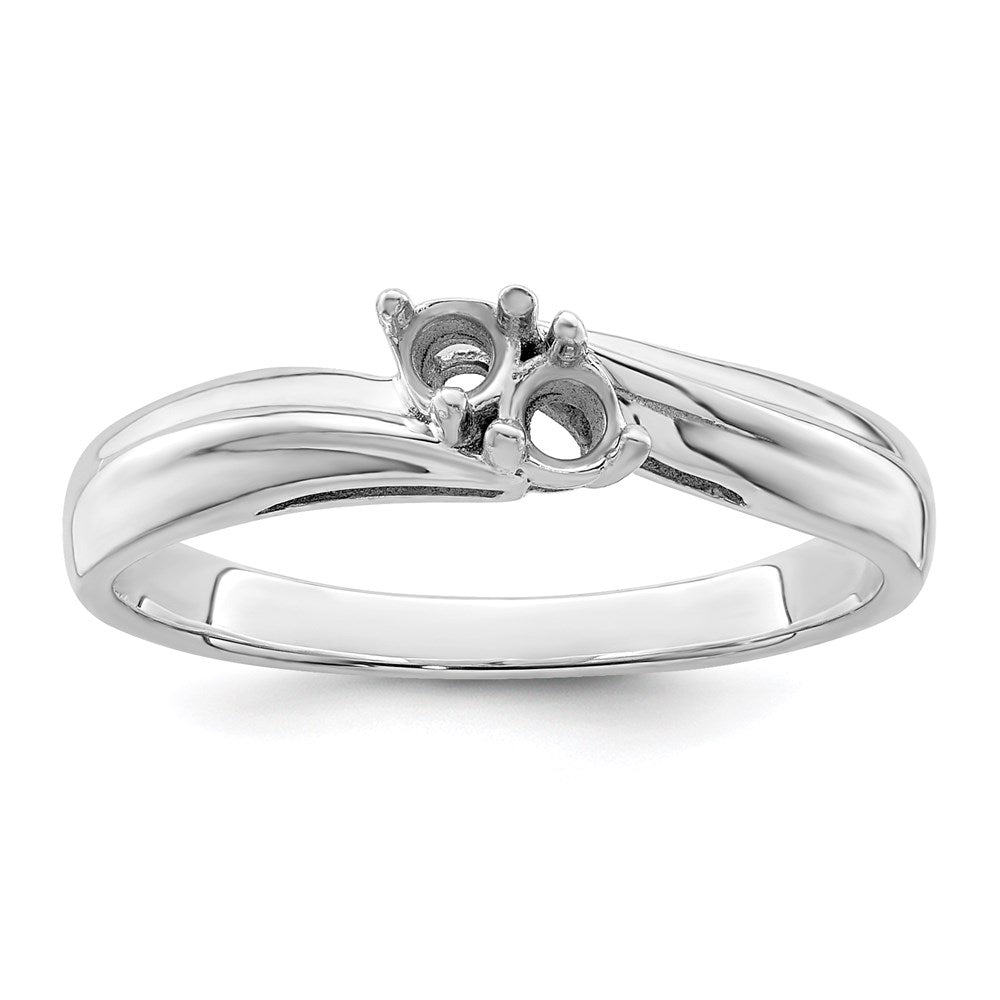 14k White Gold 3mm Synthetic Family Jewelry Ring