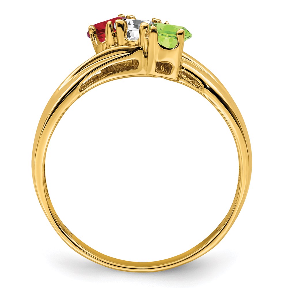 14k Synthetic Family Jewelry Ring